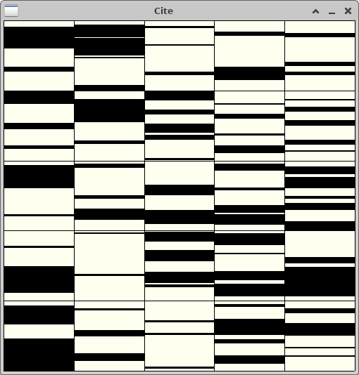 Cité five by five with random num rectangles per block and outer box